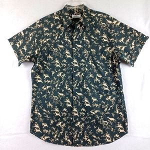 Fabio Inghirami men's short sleeve button up shirt Sz L